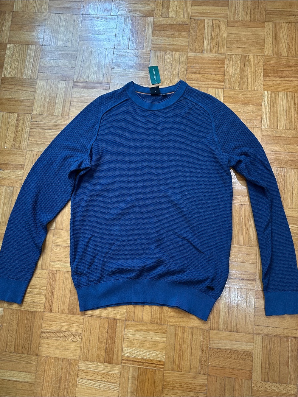 Boss Men's Crewneck Sweater in Deep Navy